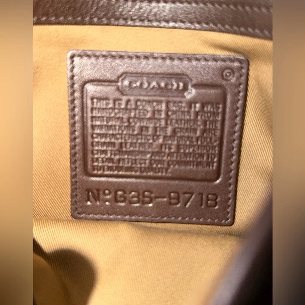 Vintage Coach #9718 Elegant Brown Leather Men's Bag